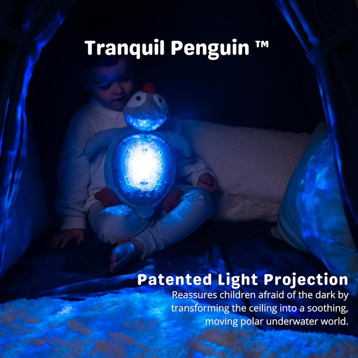 Cloud b Tranquil Penguin - Eco Baby Night Light & Sound Machine, Ocean Wave Projector, Cry Sensor, W