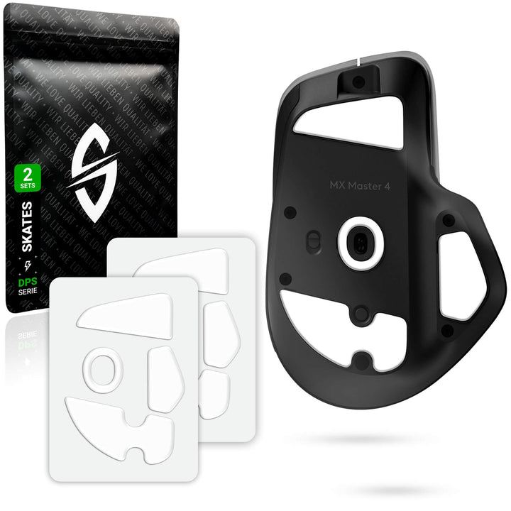 SensoryBoost DPS Glides (2er Set) kompatibel mit Logitech MX Master 4 - Ultra Schnell, Abgerundet, L