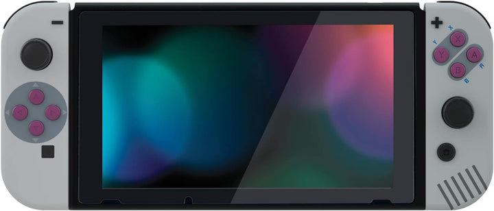 eXtremeRate Hülle Case für Nintendo Switch Joycon/Konsole, Rückgehäuse&Kickstand für Switch Console,