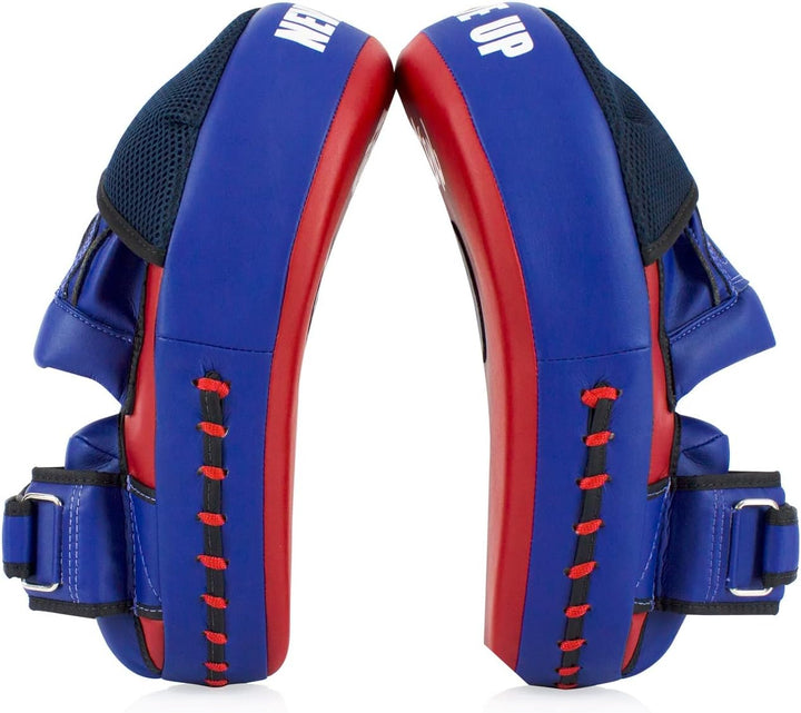 Fairtex FMV13 Maximierter Fokus Handschuhe für Boxen, Muay Thai Kickboxen, MMA Rot/Blau, Rot/Blau