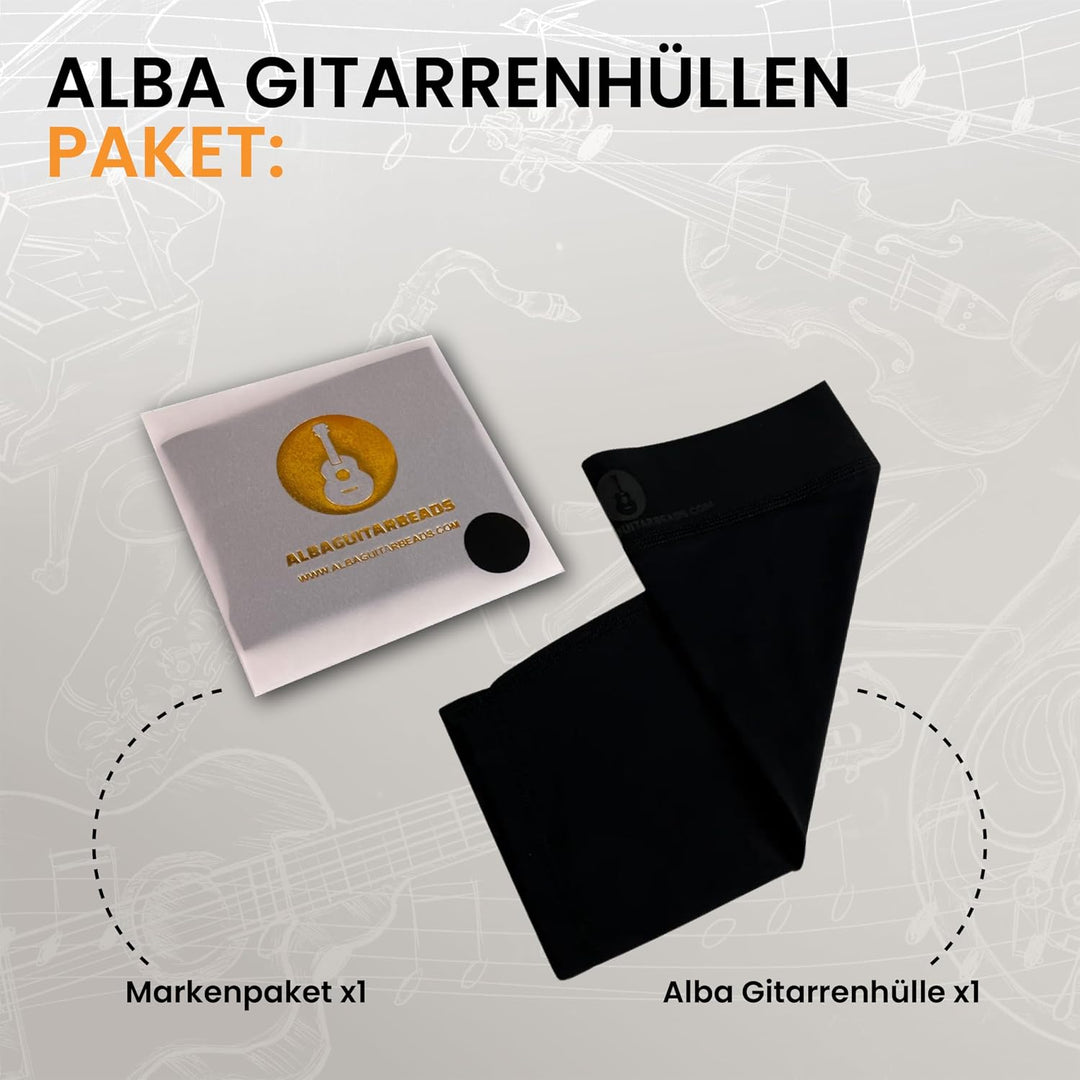 Alba GB Schwarzes arm schutz ärmelschutz ärmel armhülse kurzarm-sleeve für Gitarristen für Klassik,