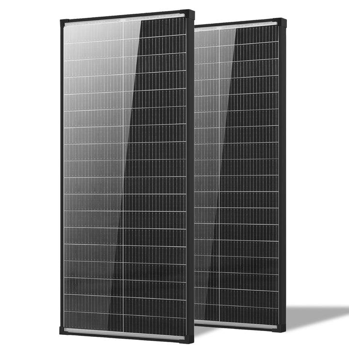 200 Watt (2x100W) Solarpanel Bifazial 18BB 12V TopCon N-Typ A+ monokristalline Zelle, 25% hohe Effiz