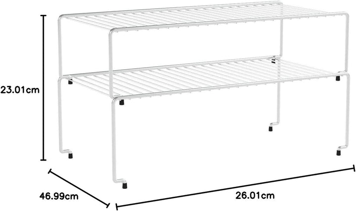 METALTEX Gitterständer, stapelbar, silberfarben, 2 Stück JGO. 2 ESTANTES APIL. PTH. 'Sky', Detailed