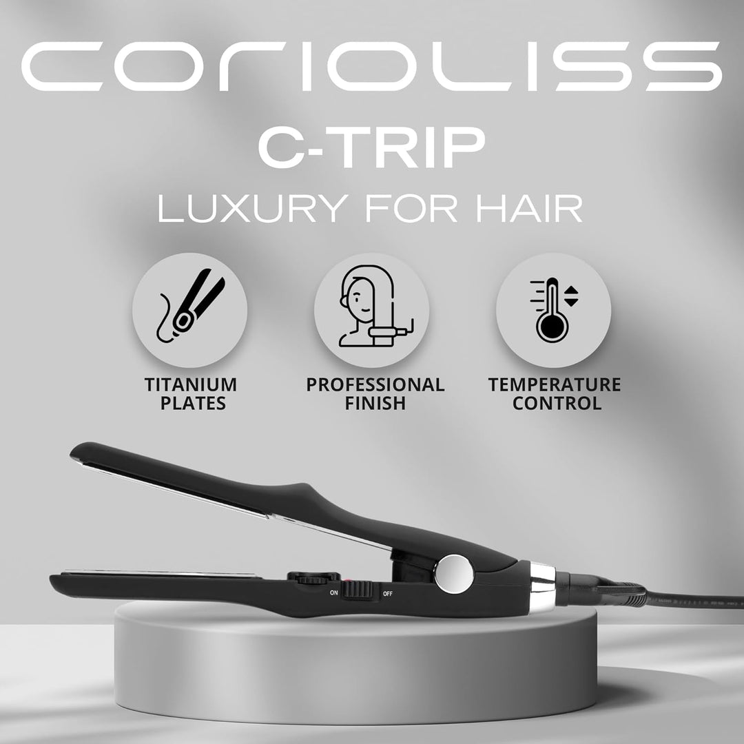 CORIOLISS C-TRIP | Haarglätter für Frauen | Titanium Glätteisen für feines Haar | Professionelles Gl