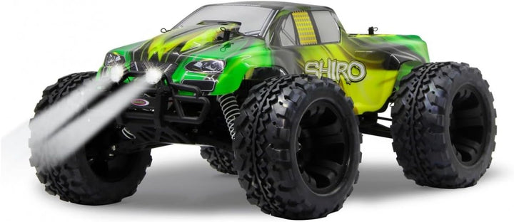 JAMARA 053366 - Shiro Monstertruck 1:10 4WD NiMh 2,4G LED - Allrad, Elektroantrieb, Akku, 35Kmh, Alu