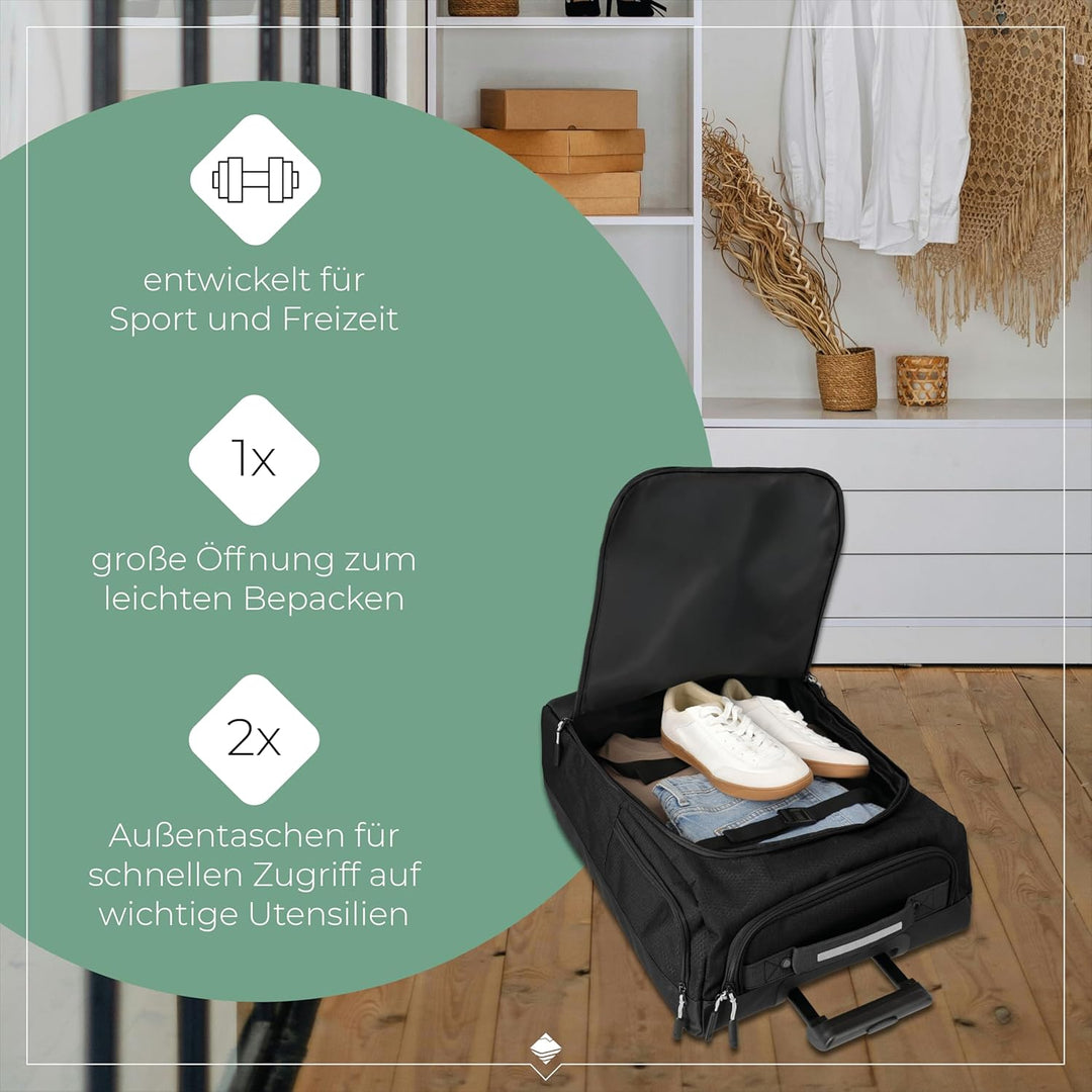 Travelite Trolley Reisetasche mit Rollen klein, Kick Off, praktischer Boardcase Handgepäck Trolley f