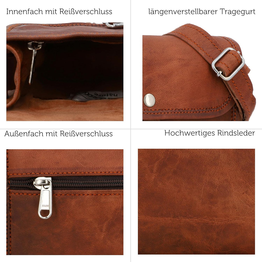 Gusti Leder Umhängetasche Mary | Handgefertigte Ledertasche Damen für Alltag & Freizeit I Elegante L