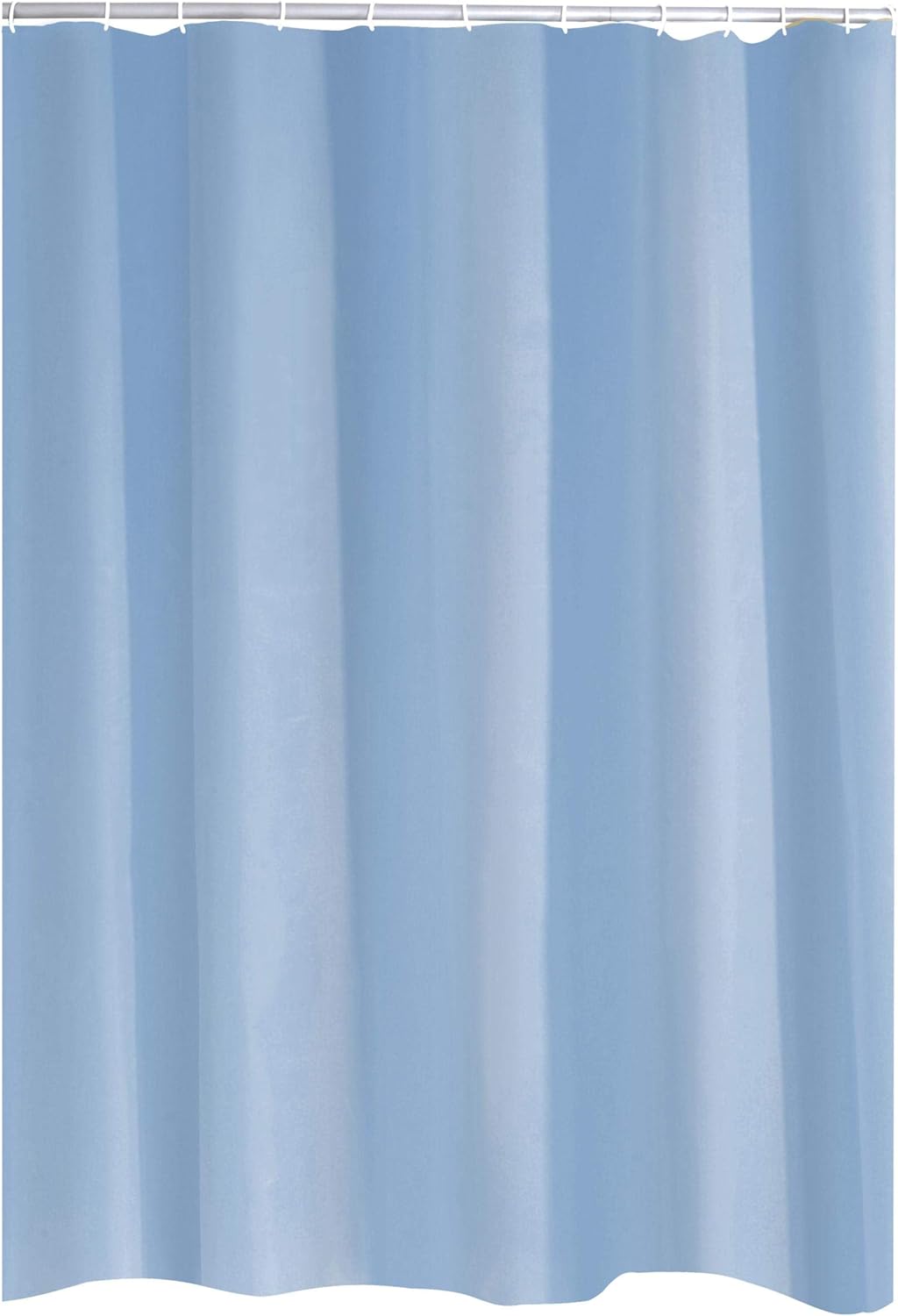 RIDDER Duschvorhang Textil Madison inkl. Ringe hellblau 120x200 cm 120 x 200 cm Hellblau, 120 x 200