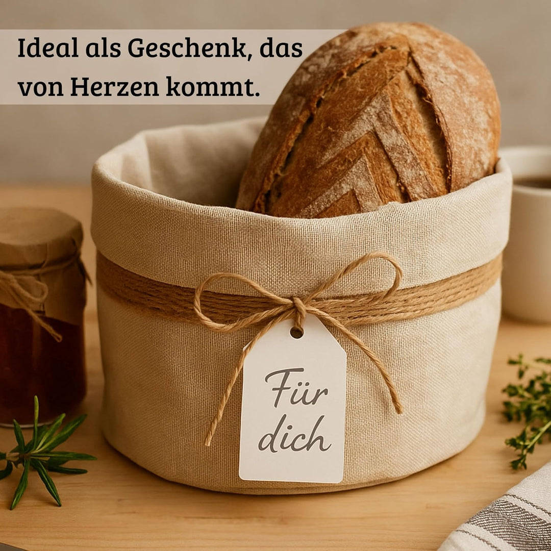Brotkorb aus Hanf & Baumwolle - nachhaltiger Brötchenkorb für Tisch & Küche - Brotkörbchen plastikfr