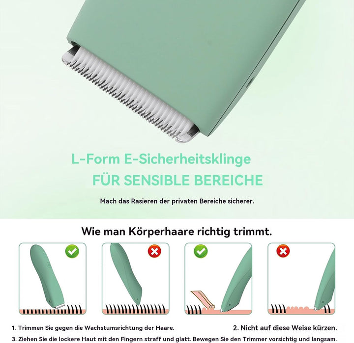 Elektrischer Körperhaarschneider für Damen und Herren, elektrischer Rasierer für Schamhaar, Brust, B