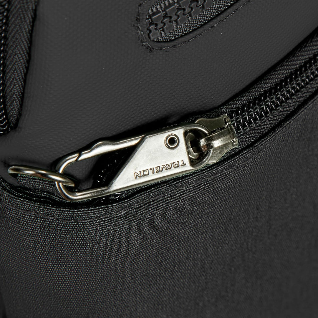 Travelon Unisex Diebstahlschutz Metro Small Crossbody Umhängetasche 9.75 x 10.75 x 2 Schwarz, 9.75 x