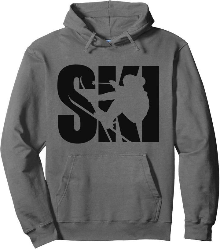 Ski Skifahren Skifahrer Herren Damen Kinder Jungen Mädchen Wintersport Pullover Hoodie