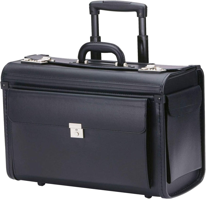 Laptop Trolley Koffer Pilotenkoffer Aktenkoffer Kunstleder 48 cm Schwarz Bowatex