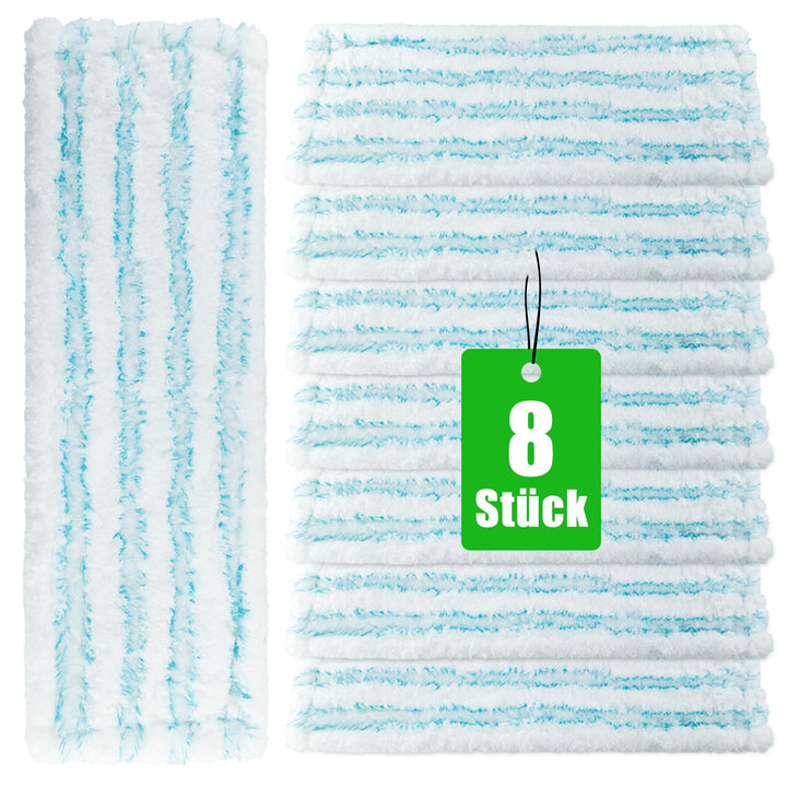 8 Stück Ersatz-Wischbezüge für Leifheit Profi XL Micro Duo / Profi XL Cotton Plus, 2-Faser-System Bo
