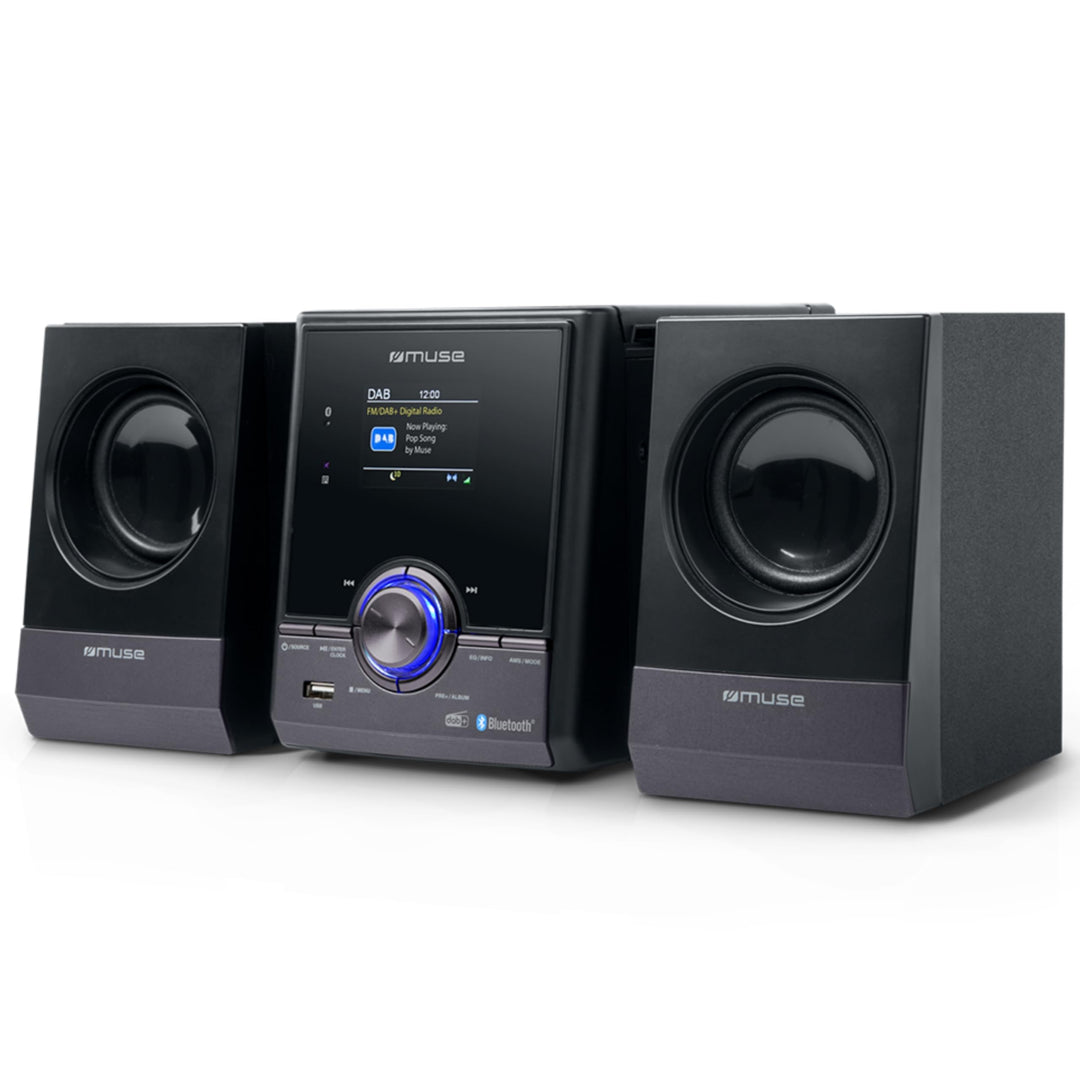 MUSE Stereoanlage, Kompaktanlage mit CD-Player &amp; DAB Radio, Mini Stereoanlage mit 2 Lautsprecher, Mu