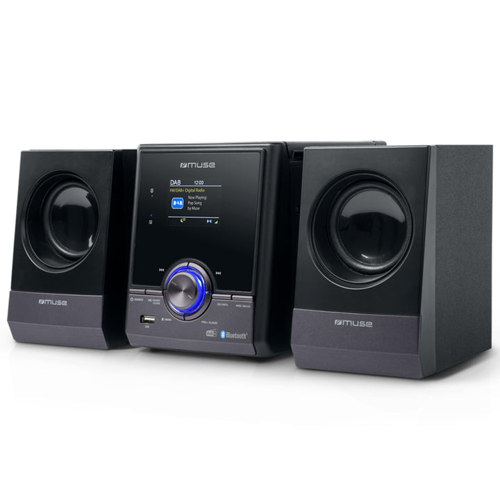 MUSE Stereoanlage, Kompaktanlage mit CD-Player &amp; DAB Radio, Mini Stereoanlage mit 2 Lautsprecher, Mu