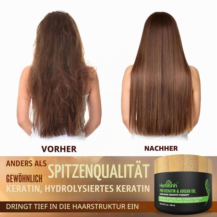 Herbishh Ultimate Hair Color Shampoo Kit (2 Stück Hair Color Shampoo + Argan Hair Mask) für graues H
