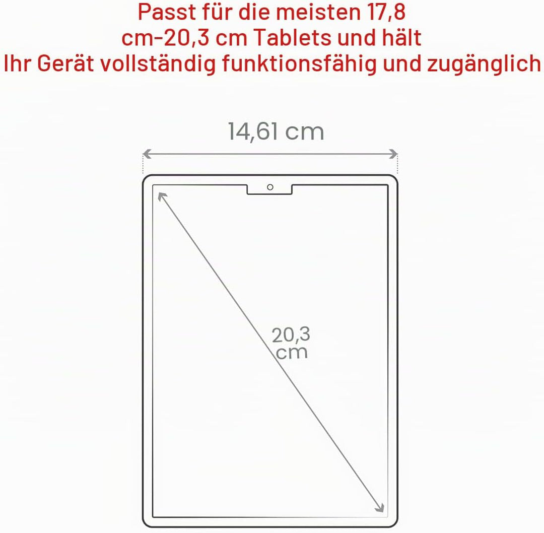 RAM MOUNTS X-Grip Universal-Halterung für 17,8 cm - 20,3 cm Tablets mit Ball Single, Single