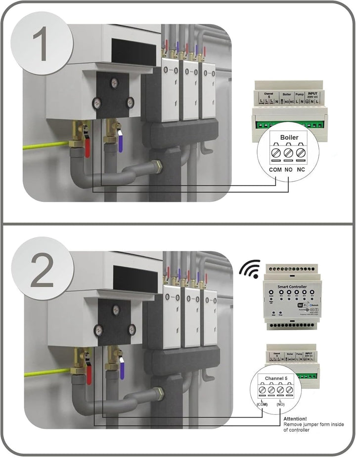 Automat-on Set für Fussbodenheizung mit 3X Temperatursensor Stellantrieb Fussbodenheizung 230V und S