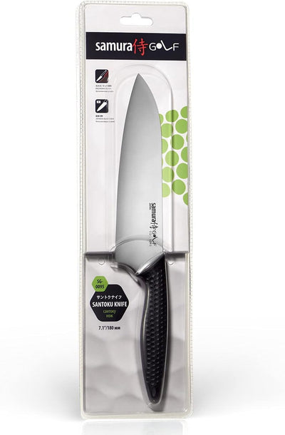 SAMURA Golf Santoku Kochmesser 180mm/7.1". Härte 59 HRC