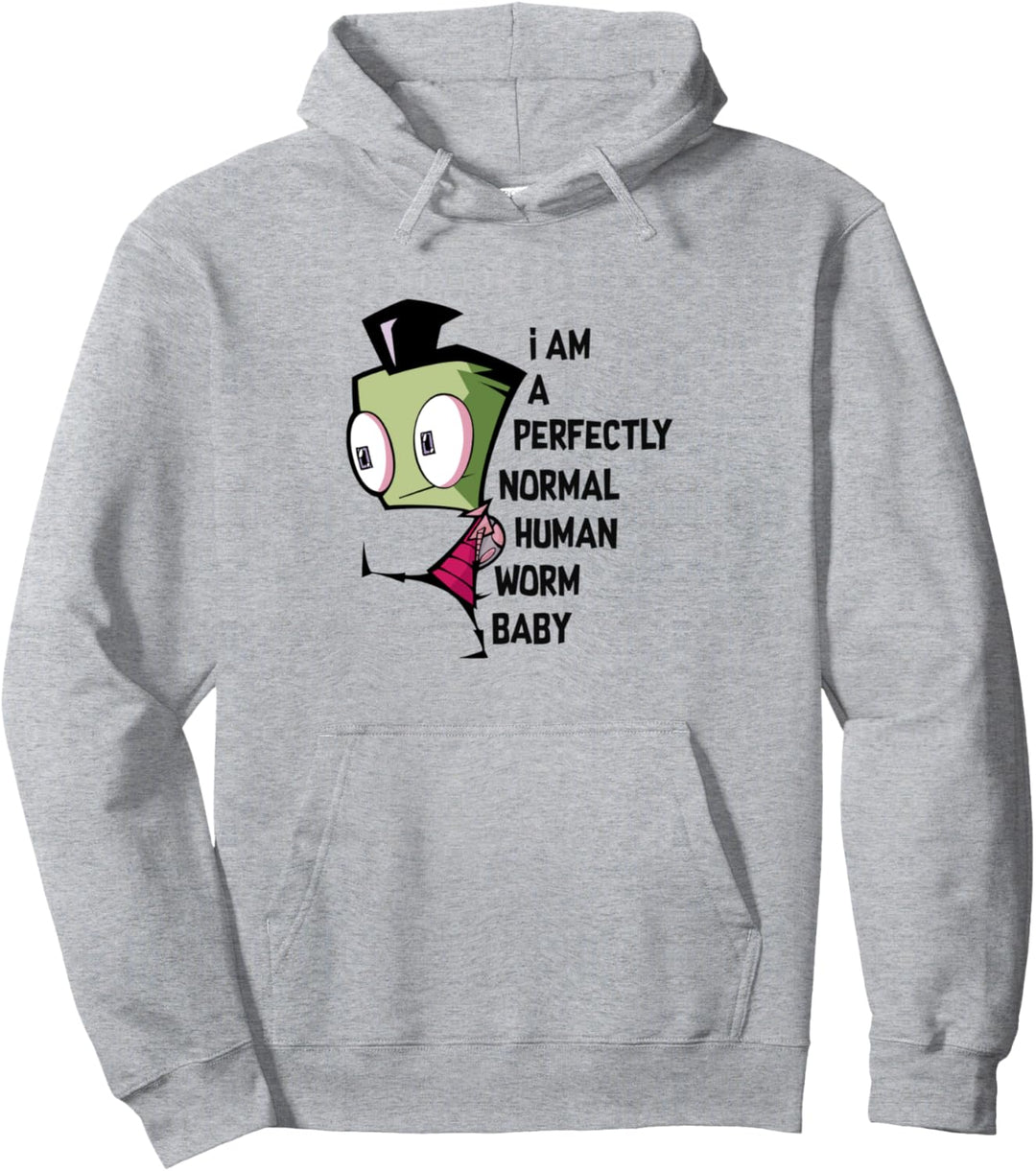 Invader Zim I'm A Perfectly Normal Human Worm Baby Pullover Hoodie