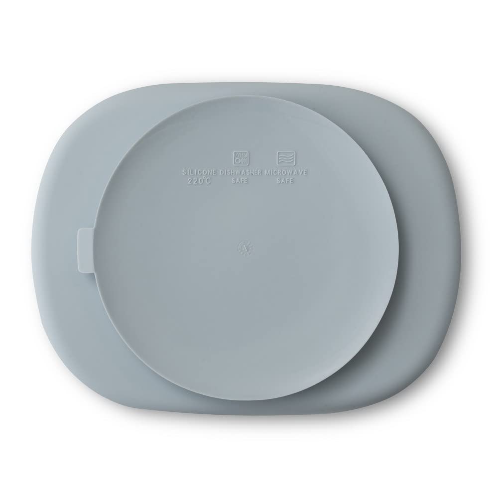 Interbaby Blaue Teller mit Silikondeckel, SI008-73