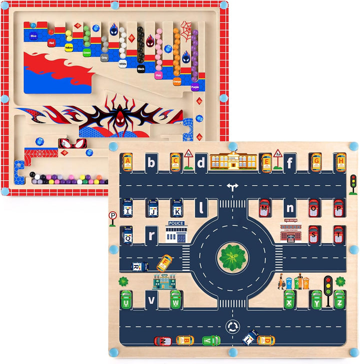 Spielzeug für Jungen 2 in 1 Montessori Spielzeug Magnetische Farbe und Zahl Labyrinth für Kleinkind