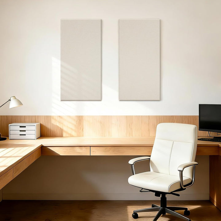 TONOR gross Fiberglas Akustikpaneele, 100x50x4 cm Akustikbild Schallabsorber Wand aus Wanddekoration