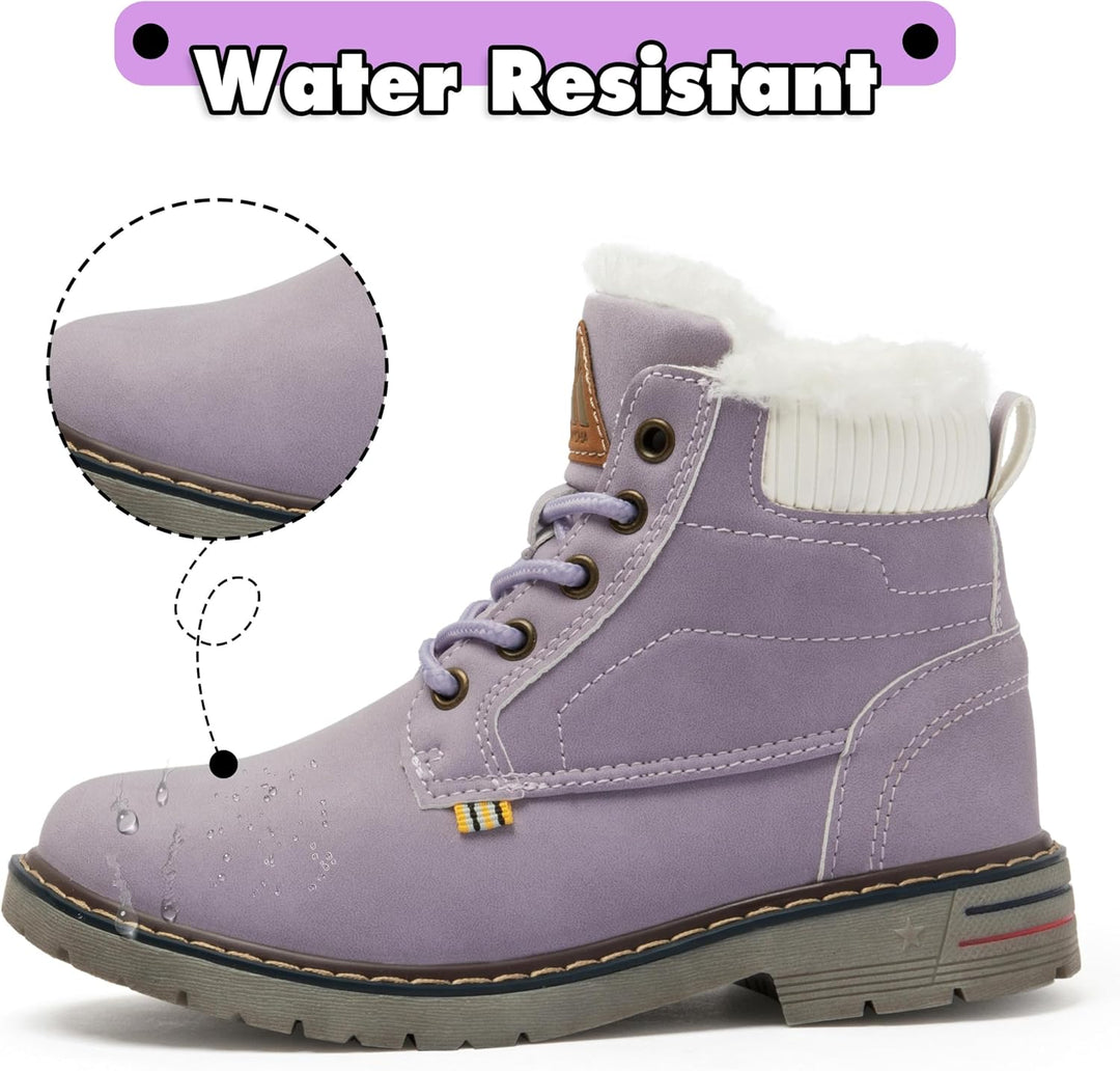 Mishansha Winterschuhe Kinder Warme Stiefeletten Gefüttert Winterstiefel Jungen Mädchen Schneestiefe