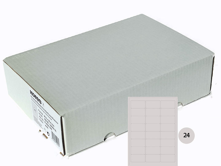 Kores - Universelle selbstklebende rechteckige Etiketten, 500 Blatt Format Weiss mit Etiketten 64,6