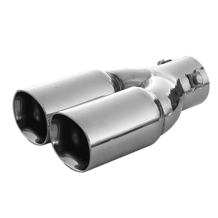 Auspuffblende Doppelrohr Endrohr Edelstahl Auto Endrohrblenden Auspuffendrohr Tuning Universell Scha