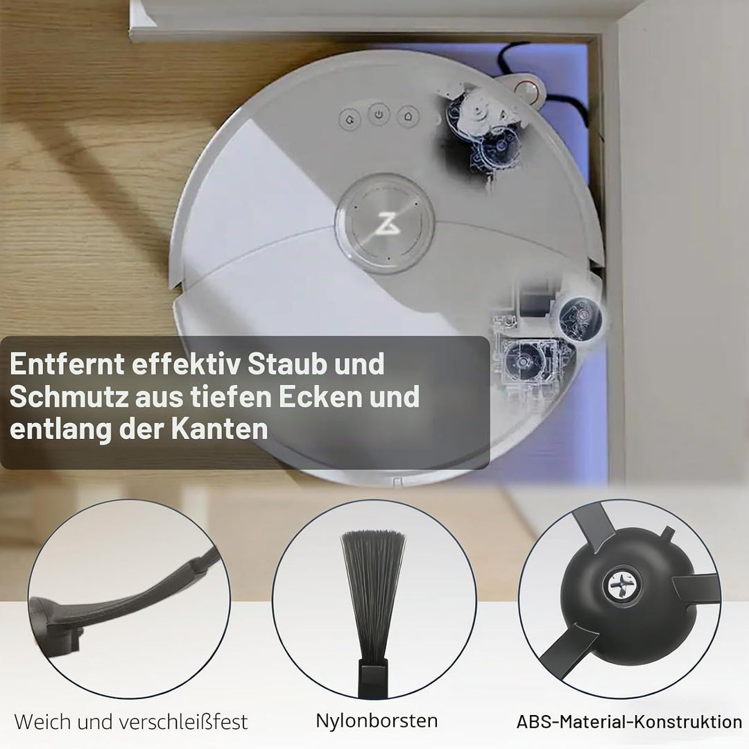 Zubehör für Roborock S8 MaxV Ultra / S8 Max Ultra, 4 Hauptbürste, 4 Wischtücher, 4 Filter, 6 Staubbe