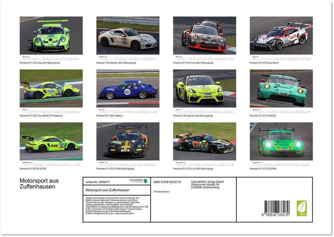 Motorsport aus Zuffenhausen (Wandkalender 2026 DIN A3 quer), CALVENDO Monatskalender: Porsche Motors
