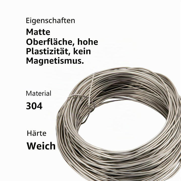 Draht Edelstahl,Edelstahldraht φ2.0mm 50 M,Draht,Edelstahl Draht,Draht,Basteldraht,Draht Zum Basteln