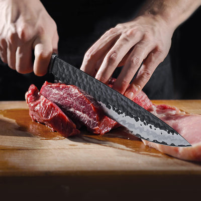 SHAN ZU Japanisches Kochmesser, 7 Schichten 9Cr18MoV-Küchenmesser Gyuto Messer, Superscharfes Chefme