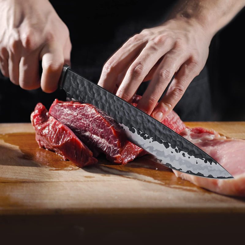 SHAN ZU Japanisches Kochmesser, 7 Schichten 9Cr18MoV-Küchenmesser Gyuto Messer, Superscharfes Chefme