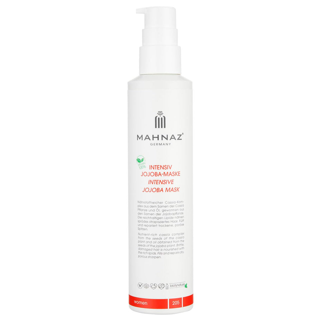 MAHNAZ® Intensiv Jojoba Maske, vegane Haarkur für trockenes, sprödes, brüchiges Haar, feuchtigkeitss