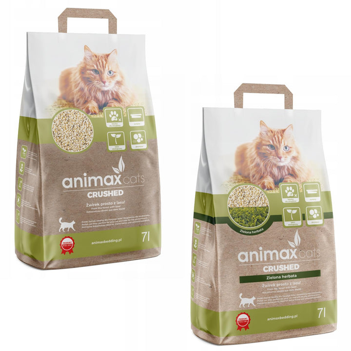 Animax Premium Katzenstreu aus Holzfasern | Klumpend Staubfrei Biologisch Abbaubar | Hohe Saugkraft