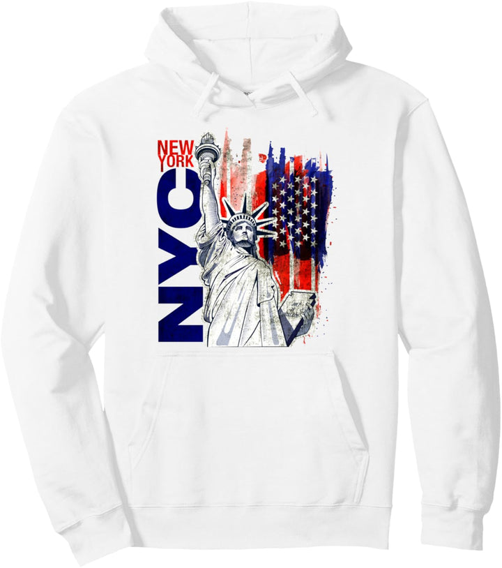 T-Shirt Coole New York City Freiheitsstatue mit USA Flagge Pullover Hoodie
