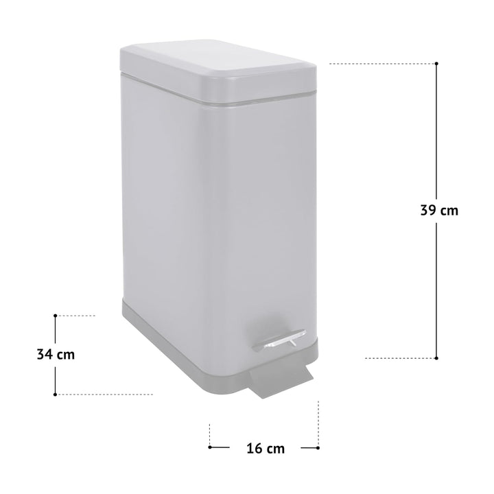 SVITA STM10 Mülleimer Treteimer Tretmülleimer Abfalleimer 10l inkl. Inneneimer Softclose-Deckel Fuss