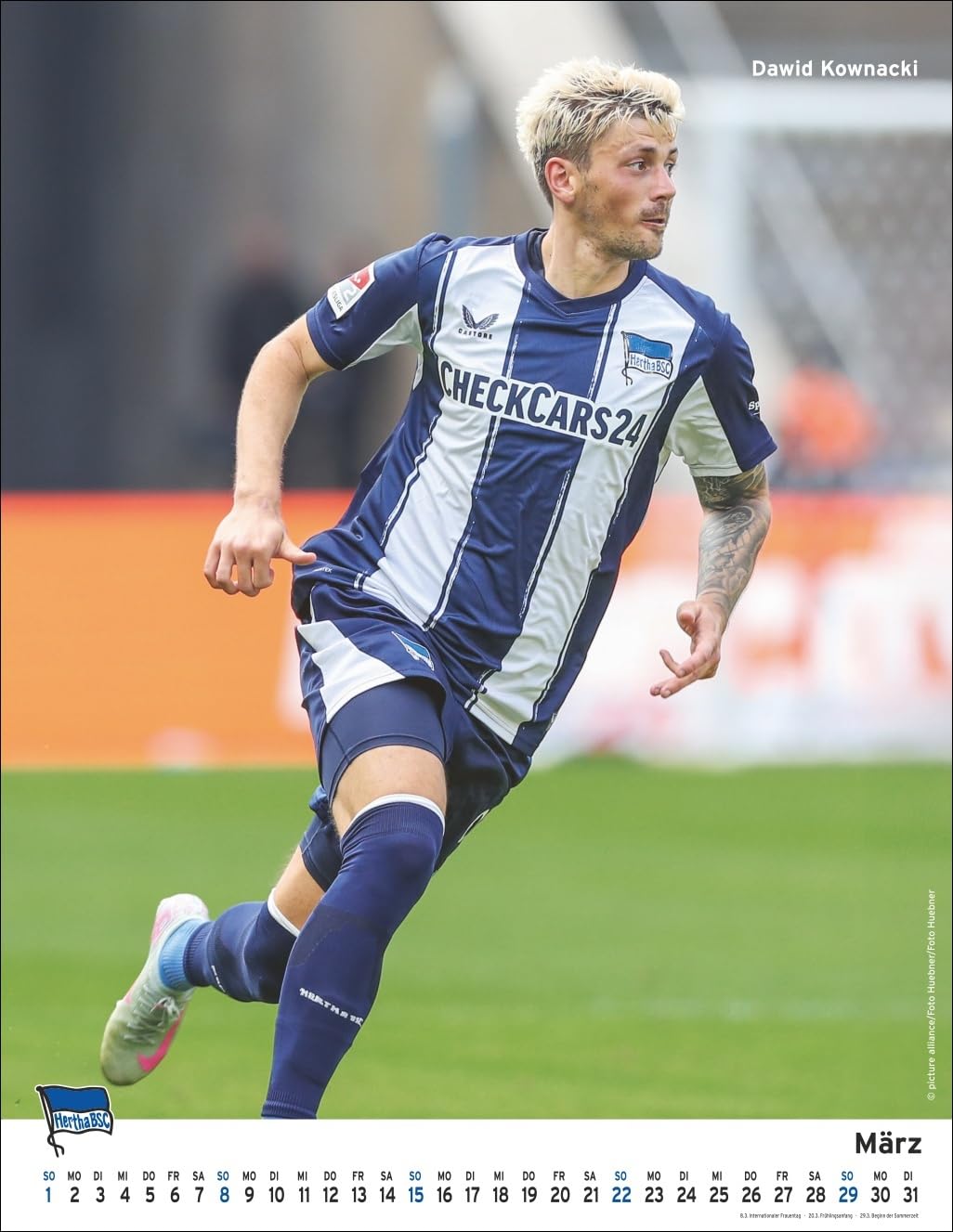 Hertha BSC Posterkalender 2026: Fotokalender mit den Spielern des Hertha BSC. Praktischer Jahres-Wan