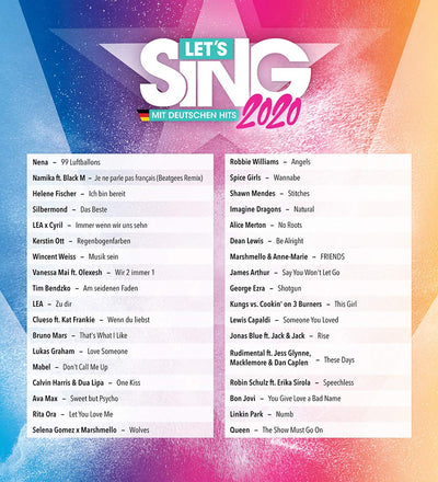 Let's Sing 2020 mit deutschen Hits [+ 2 Mics] [Playstation 4] PlayStation 4 Standard + 2 Mics, PlayS