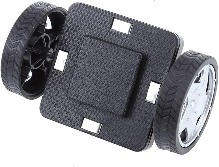 ROSENICE 2 Stück Magnet Räder für Magnetische Bausteine Konstruktionsspielzeug (Schwarz)