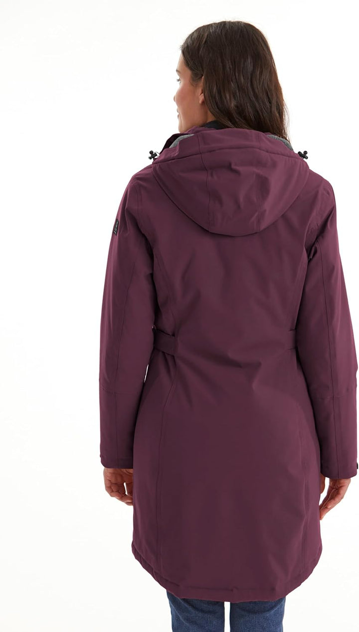 Killtec Damen Kow 165 Wmn Prk Funktionsparka/Parka mit abzippbarer Kapuze 42 dunkelpflaume, 42 dunke
