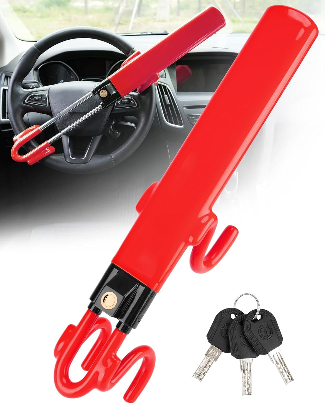 Tevlaphee Lenkradkralle, Lenkradschloss für Auto, Diebstahlsicherung auto, Strapazierfähig, Universe