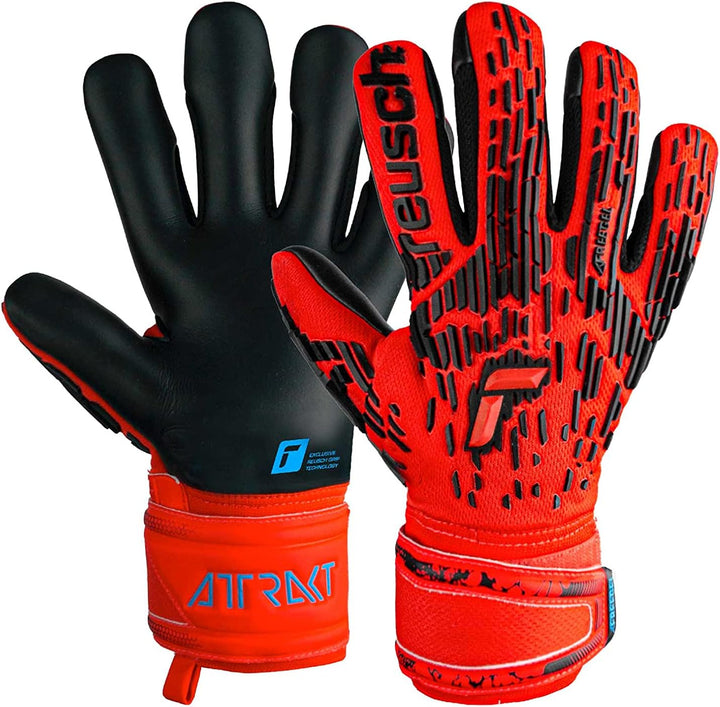 Reusch Unisex Jugend Torwarthandschuhe Attrakt Freegel Silver Junior mit Sehr Gutem Grip und Innenna