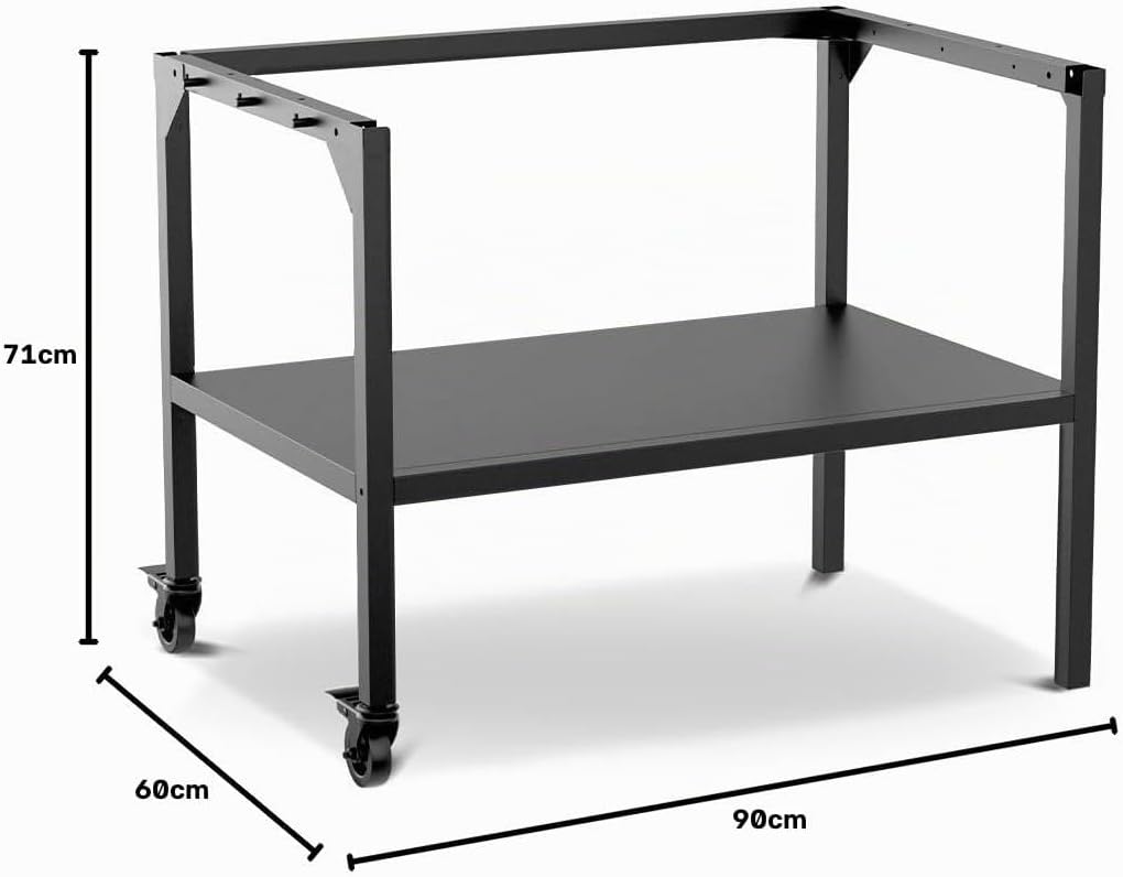 cozze 900 Station Outdoor Tisch für Pizzaofen &amp; Grill – Robuster Grillwagen aus verzinktem Stahl, fa