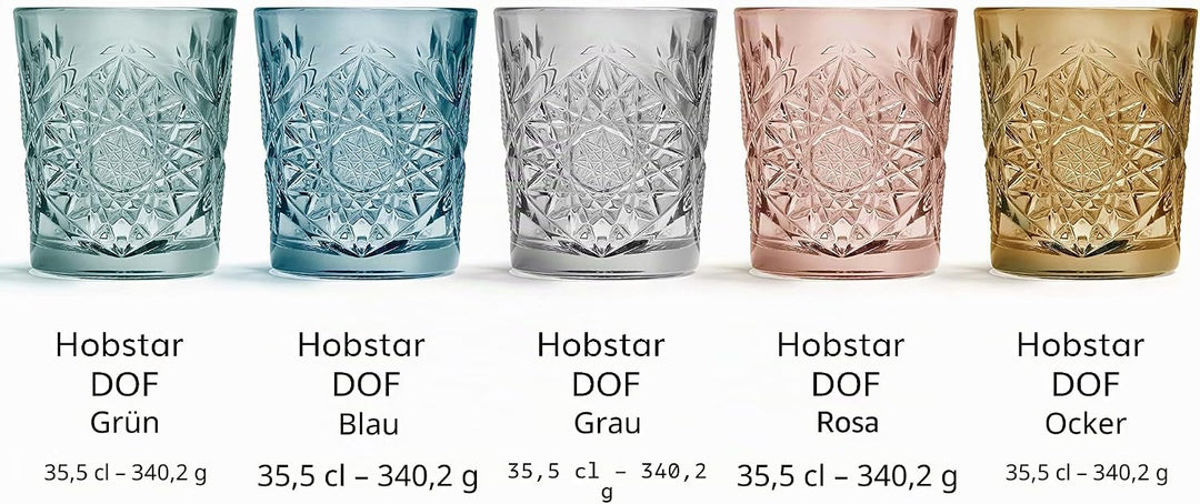 Libbey »Hobstar« Trinkglas Inhalt:6 x 0,35 Liter, rose Rosa, Rosa