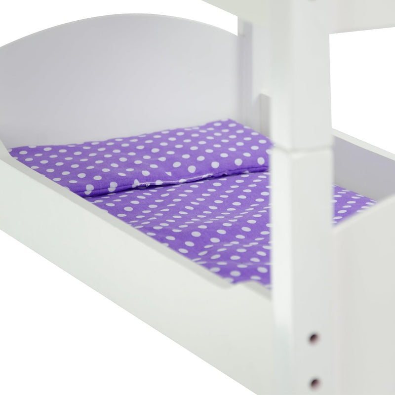 Etagenbett Puppenbett aus Holz Puppenzubehör Puppen-Möbel Olivias World TD-0095A Weiss, Weiss