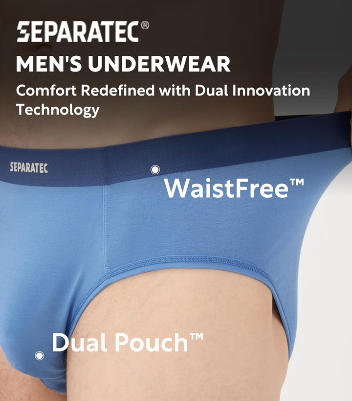 Separatec Herren Boxershorts 4er Pack Doppelbeutel Dual Pouch, Bambus Unterhosen Männer, Stretcken H